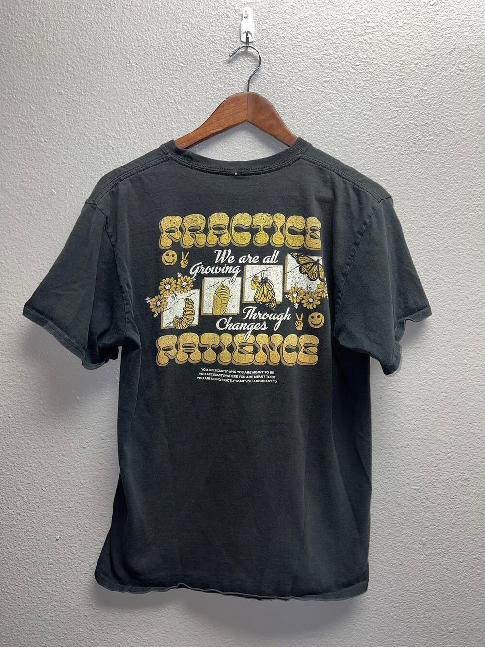 Dravus Monarch Shirt Practice Patience Heading Nowhere Butterfly Shirt Tee M